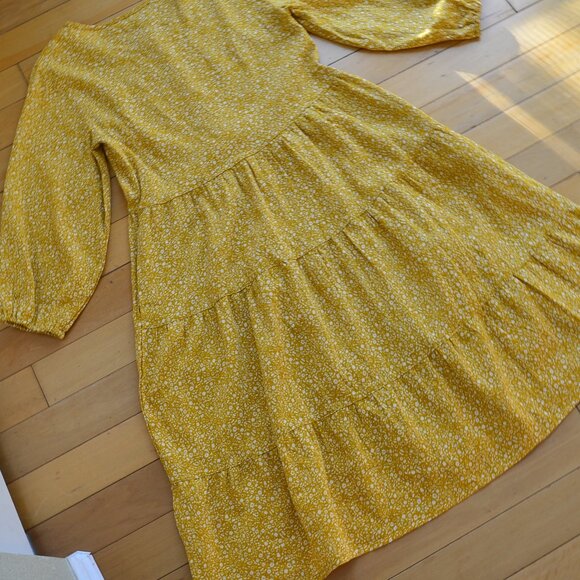 TOAD&CO manzana tiered long sleeve dress in pike ditsy print Size S - Picture 12 of 13